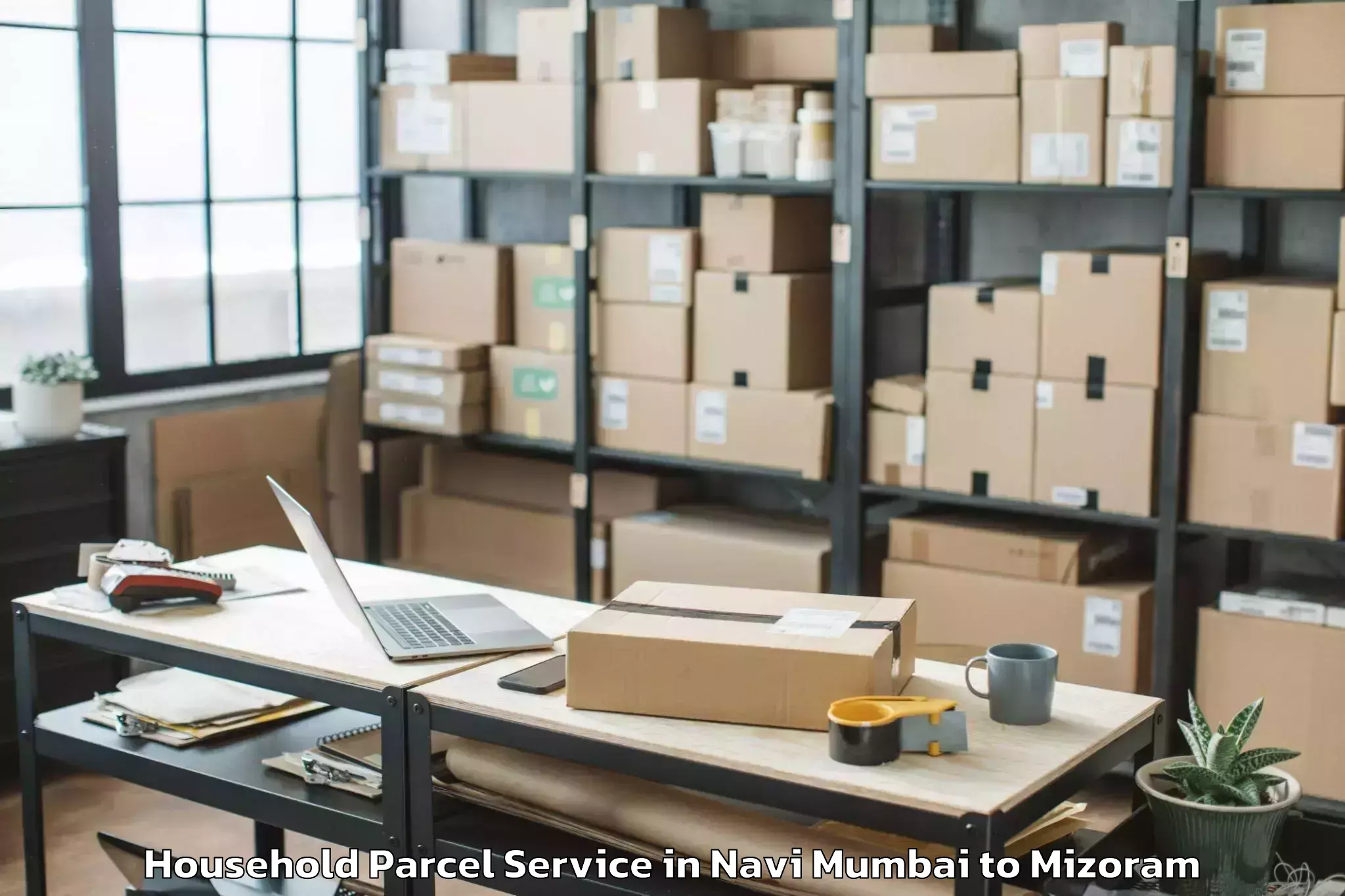 Book Navi Mumbai to Mizoram University Aizawl Household Parcel